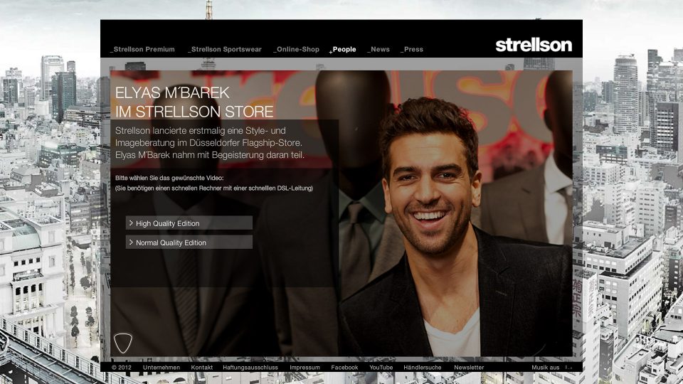 coma2 e-branding - Classics – Strellson Image-Website - 1